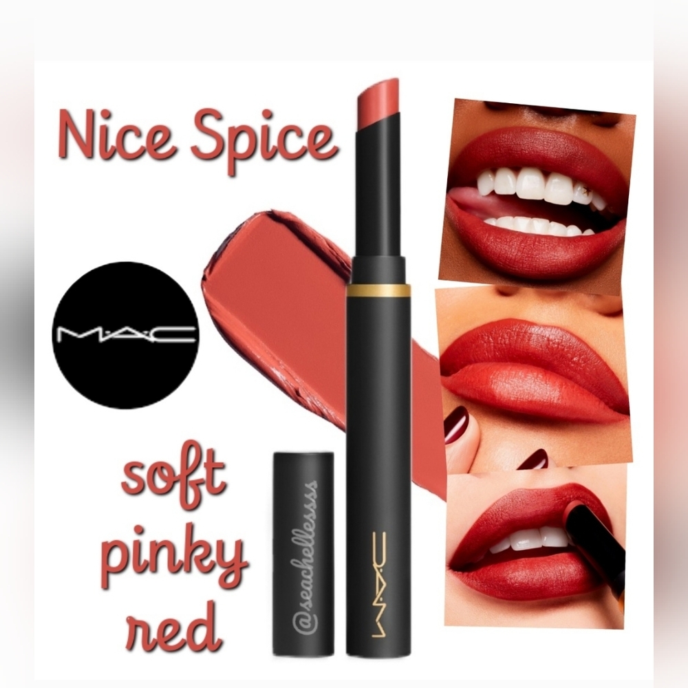 MAC Cosmetics Nice Spice Powder Kiss Velvet Blur Slim Stick Lipstick Brand New